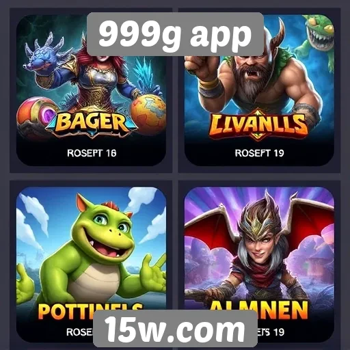 Comparativo de jogos disponíveis no 999g app
